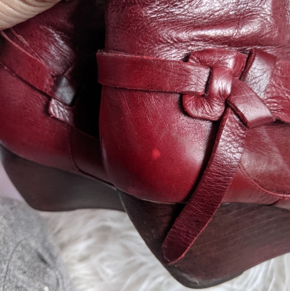 Miz Mooz Estelle Leather Wedge Ankle Booties 7.5 - Picture 12 of 14